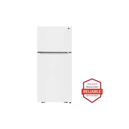 Lg Energy Star Certified 20 cu. ft. Reversible Door Top Freezer Refrigerator in White LTCS20020W